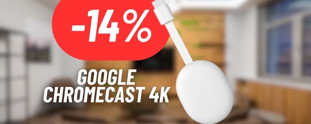 Streaming, intrattenimento e massima qualità con il Chromecast 4K di Google al 14% DI SCONTO