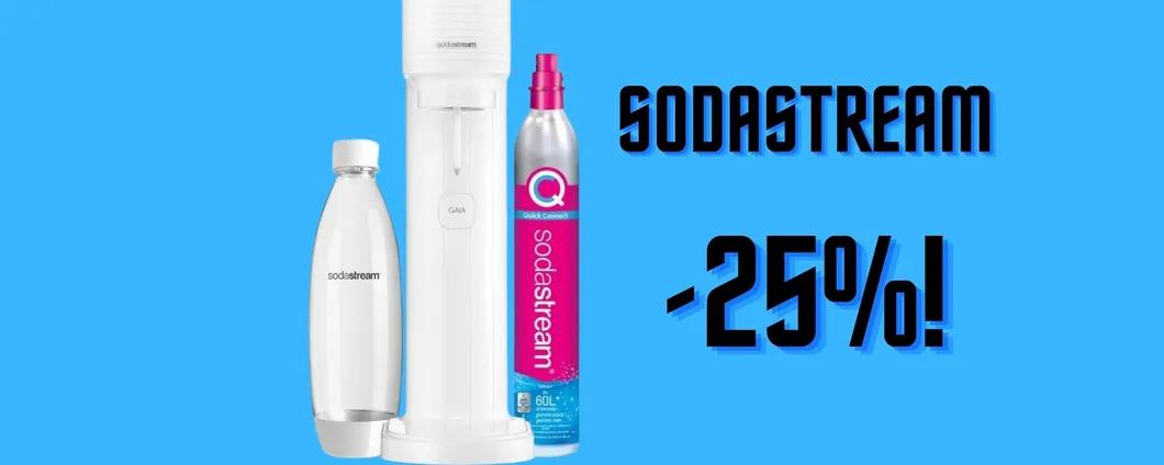 Acqua frizzante a portata di... SCONTO, MAXI OFFERTA sul Sodastream
