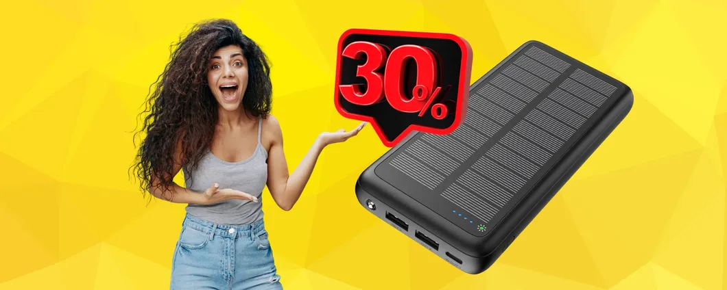 Powerbank con batteria solare che NON si SCARICA MAI (-30%)