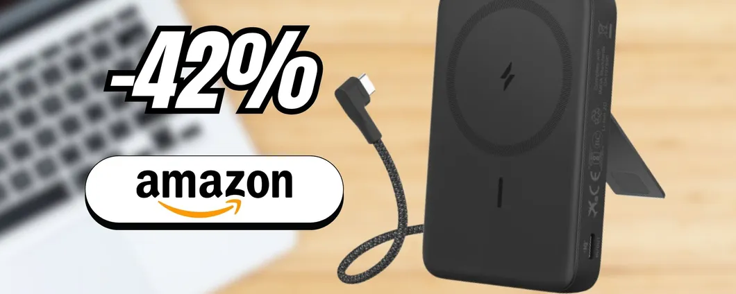 Powerbank MagSafe da 10.000mAh con cavo USB-C in MEGA SCONTO su Amazon (-42%)