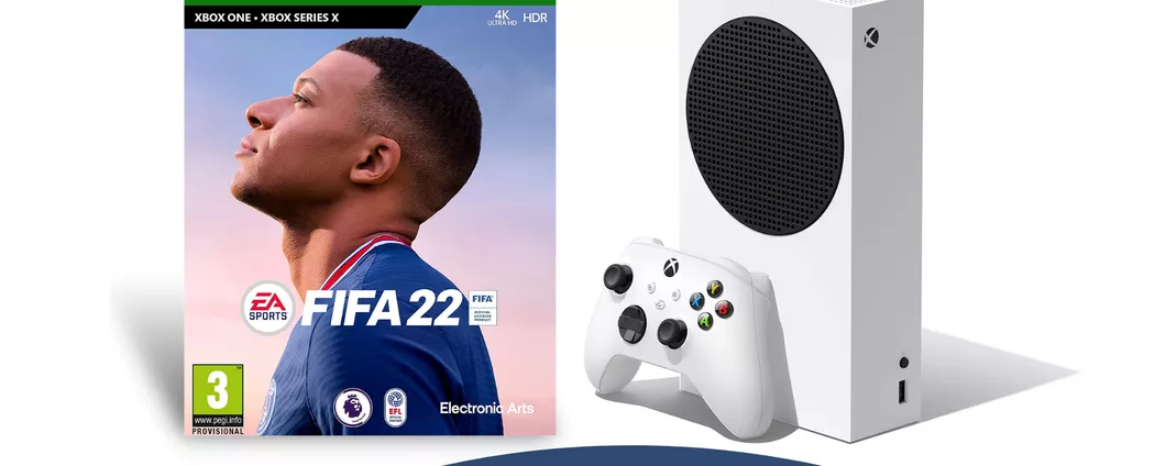 La BOMBA di giornata arriva da Amazon: Xbox Series S+FIFA 22 a soli 294€