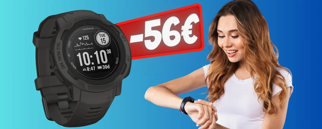 Garmin Instinct 2: autonomia da 28gg, GPS e +30 app sportive (-56€)