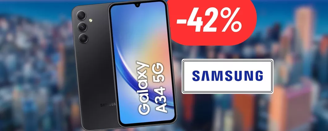CROLLA DI 167€ il costo del Samsung Galaxy A34: OFFERTISSIMA