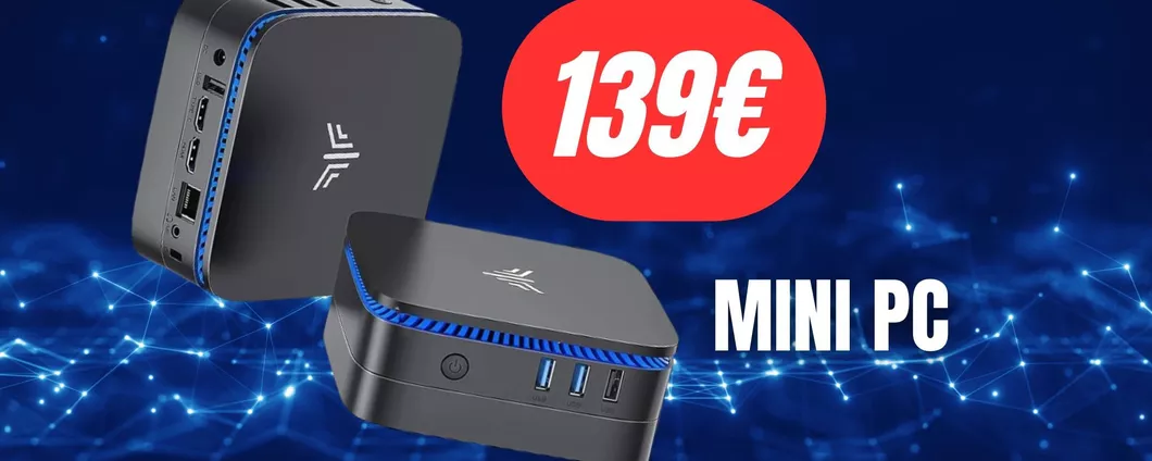 Mini PC con processore Intel di 11a generazione e supporto al 4K in maxi offerta