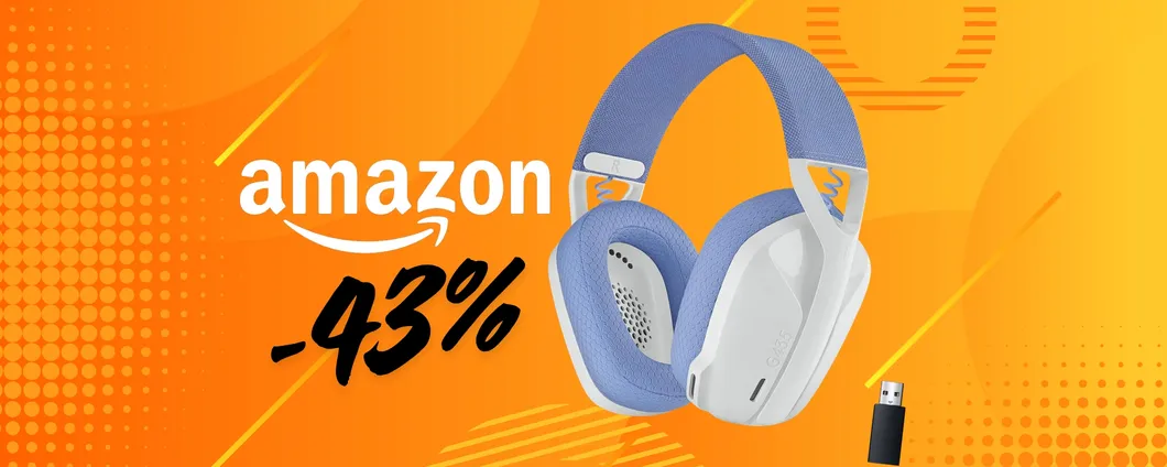 Logitech G G435 LIGHTSPEED: cuffie gaming wireless per tutte le piattaforme (-43%)