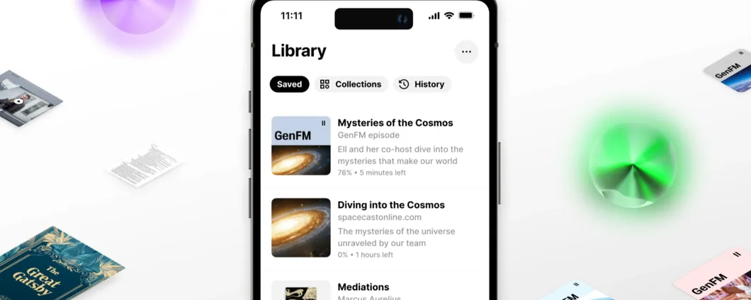ElevenReader: GenFM creerà podcast AI dai contenuti degli utenti
