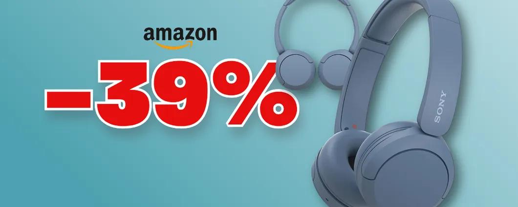 Sony WH-CH520: le cuffie Bluetooth del momento sono SCONTATE del 39%