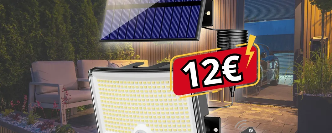 Faretti solari da esterno a Led: SOLO 12€ con lo sconto e il coupon risparmio Amazon!