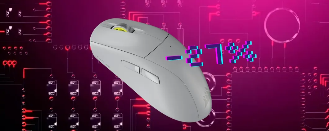 Corsair M75 AIR: il mouse wireless da gaming ultraleggero e veloce (-27%)