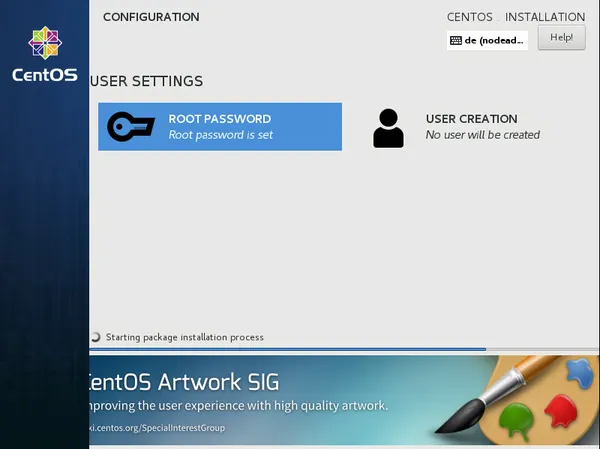 installazione centos