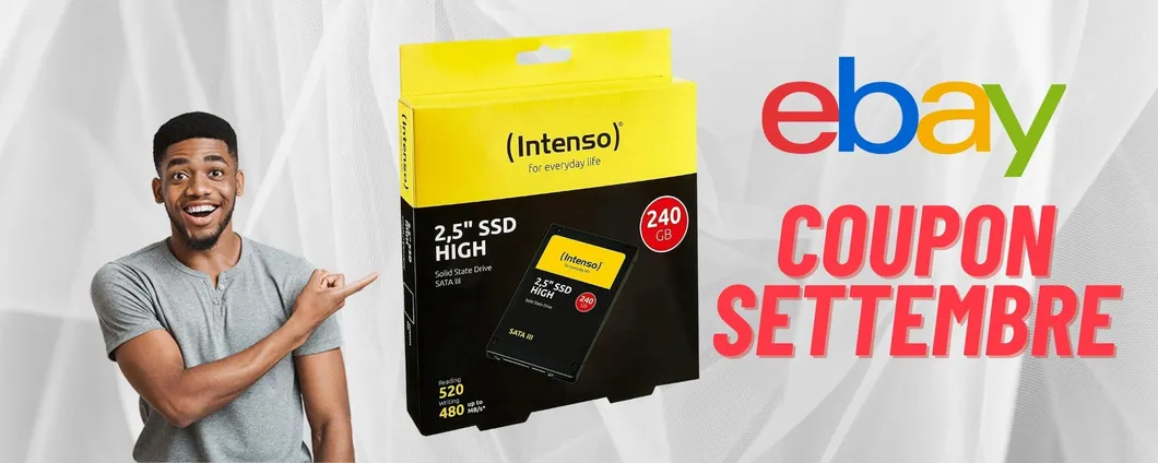 OFFERTA su eBay per l'SSD da 240GB col COUPON di settembre