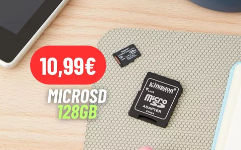 MicroSD Kingston da 128GB con adattatore incluso a 10,99: OFFERTA PAZZESCA