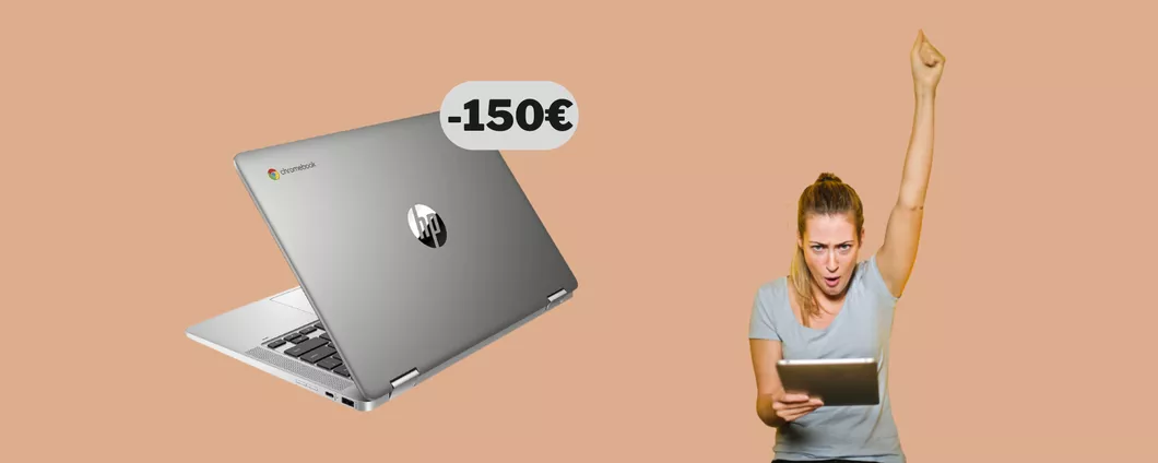 HP Chromebook x360 in sconto di 150 euro su Amazon