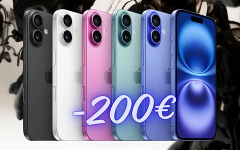 iPhone 16 con chip A18 e 128GB: oggi RISPARMI oltre 200 euro