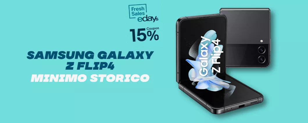 Samsung Galaxy Z Flip4 al MINIMO STORICO: solo 640€ con gli eDays 2023!