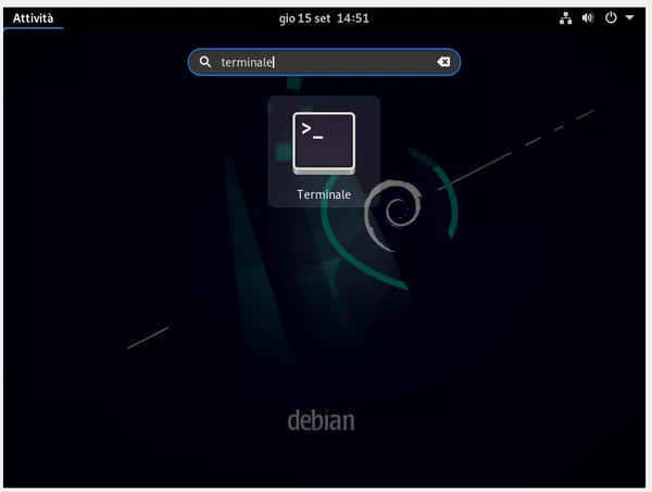 debian terminale