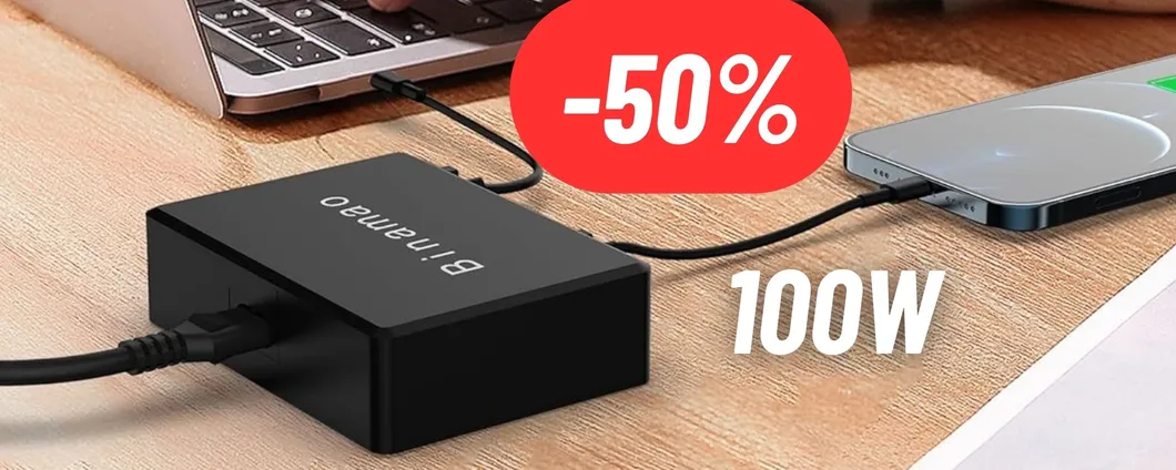 Caricatore potentissimo da 100W a metà prezzo: offerta unica