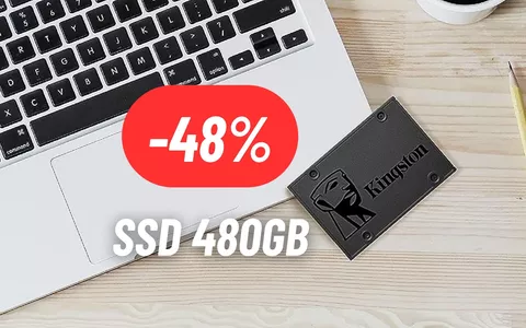 SSD Kingston da 480GB al 48% DI SCONTO su Amazon