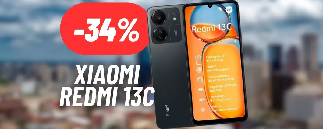 CROLLA IL PREZZO dello Xiaomi Redmi 13C con lo sconto Amazon: offerta lampo