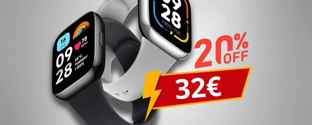 XIAOMI REDMI WATCH 3 costa solamente 32€ su Amazon per poco tempo!