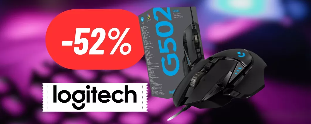 Prestazioni da PRO con il Mouse da gaming di Logitech: MAXI SCONTO del 52%