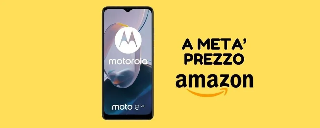 Motorola Moto e22i a META' PREZZO, su Amazon scontato del 51%!