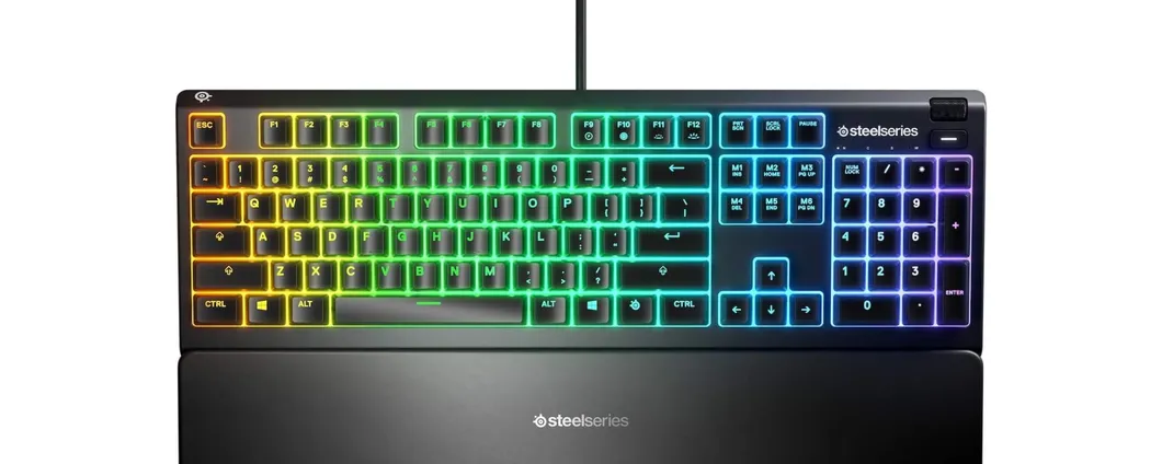 Tastiera a membrana SteelSeries Apex 3 TKL con illuminazione RGB in promo su Amazon