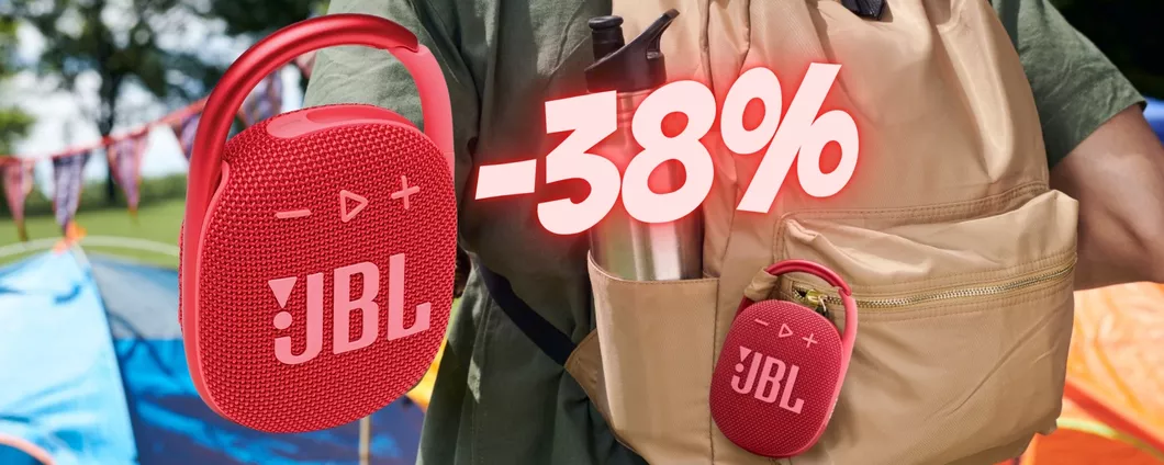 JBL CLIP 4: FANTASTICO speaker Bluetooth portatile in SCONTO al 38%