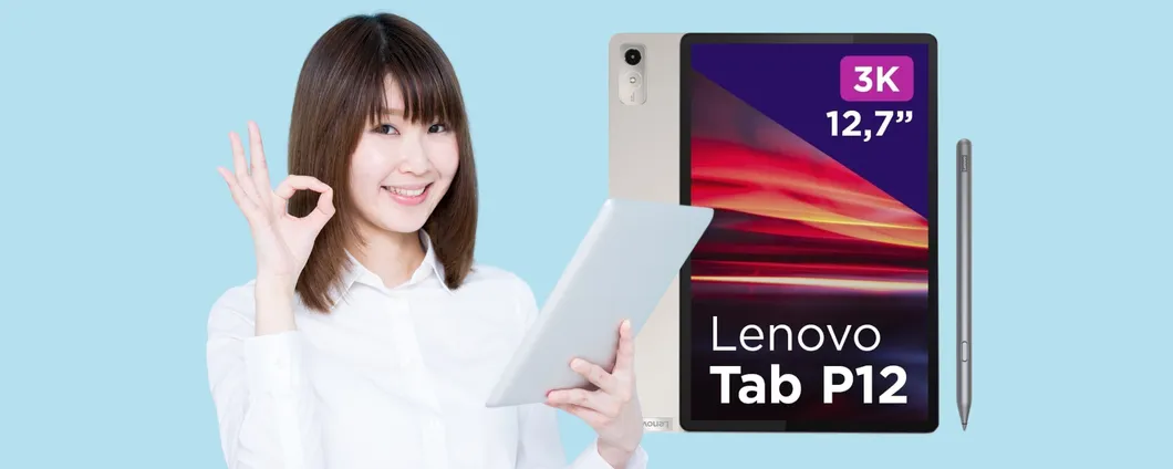 Lenovo Tab P12 da 256GB con Pen Plus inclusa oggi è tuo a 50€ in meno