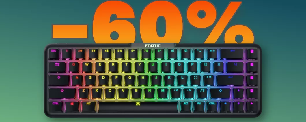PAZZO 60% sulla tastiera meccanica Fnatic STREAK65