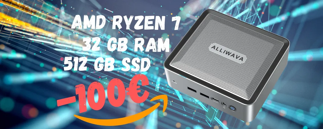 Mini PC MOSTRUOSO con Ryzen 7, 32GB RAM e 512GB SSD a 359€