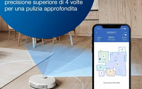 Robot ECOVACS DEEBOT N8+ con funzioni asciuga e lava 2-in-1 in promo su Amazon