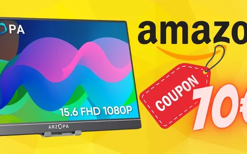 Monitor portatile FHD da 15,6 pollici a MENO di 100€ su Amazon