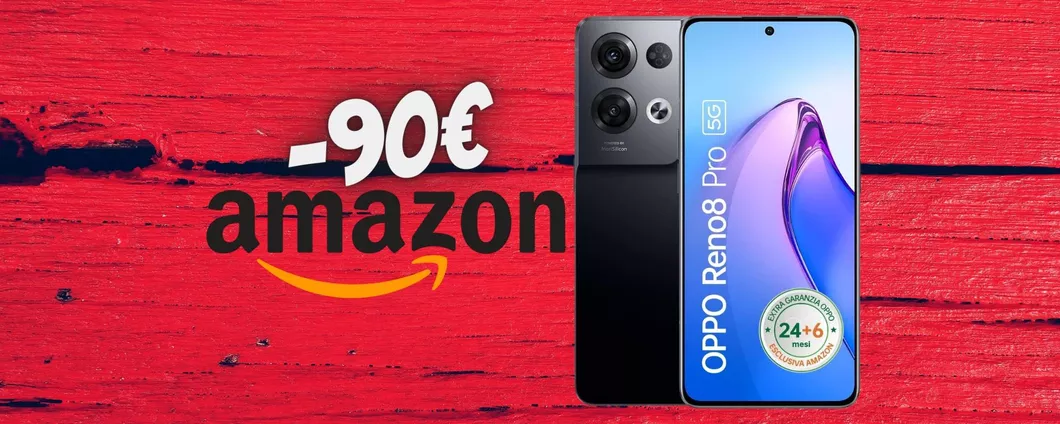 OPPO Reno8 Pro 5G da 256 GB a 90€ in MENO su Amazon