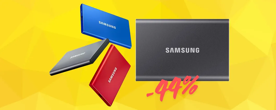 Samsung: SSD portatile da 1TB con velocità di 1,050 MB/s ora al 44%