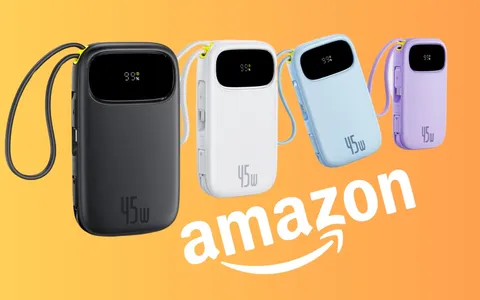 Powerbank Baseus da 45W: cavi integrati ed energia ovunque a soli 29€