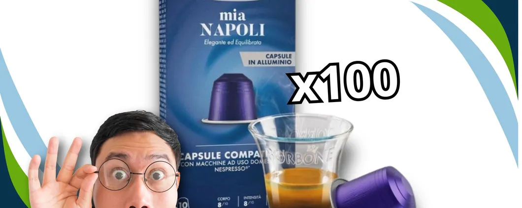 100 CAPSULE di Borbone miscela Napoli per Nespresso a PREZZO REGALO!