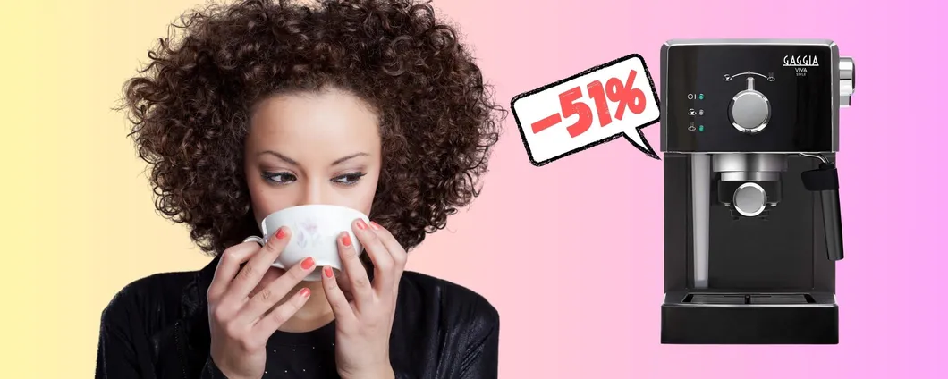 Gaggia Viva Style: macchina per caffè e cappuccio al 51% su Amazon