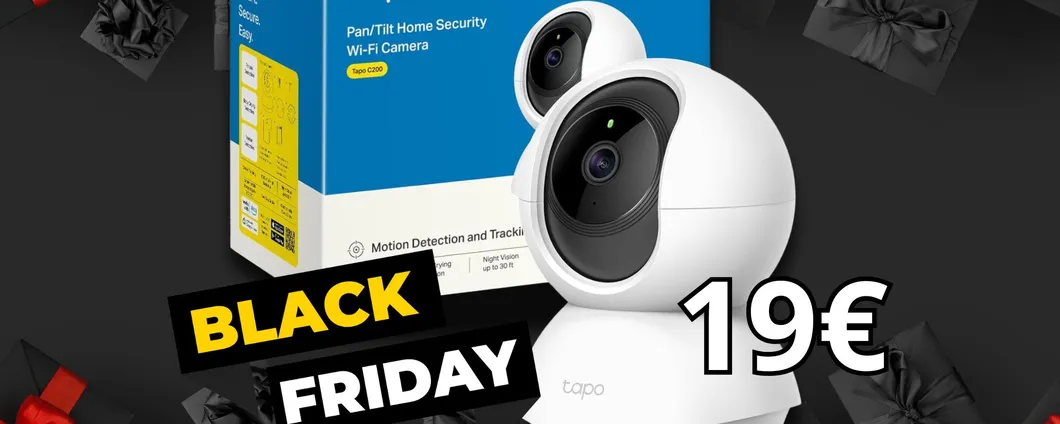 Tapo C200 Telecamera Wi-Fi: SOLO 19€ per la tua sicurezza in casa con il Black Friday