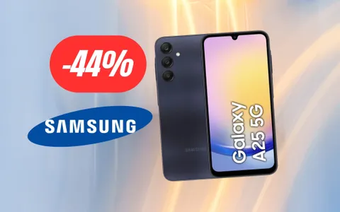 CALA A PICCO il prezzo del Samsung Galaxy A25: SCONTO OUTLET su Amazon (-44%)
