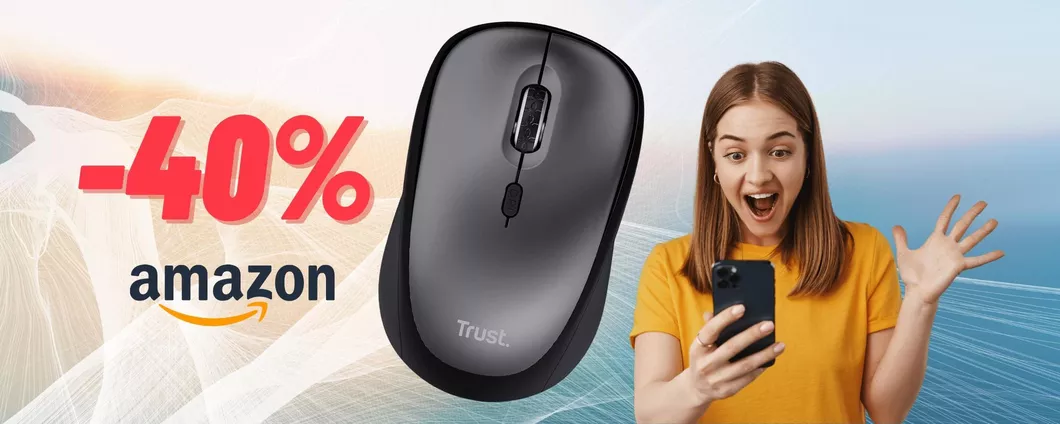 Mouse SENZA FILI Trust Yvi+ in OFFERTA a soli 9€