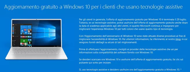 Windows 10: come fare per ottenere ancora l'aggiornamento gratuito
