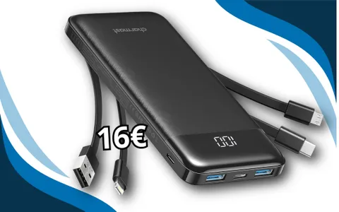 Mai più senza carica: Power Bank da 10000mAh a prezzo MAI VISTO così basso!