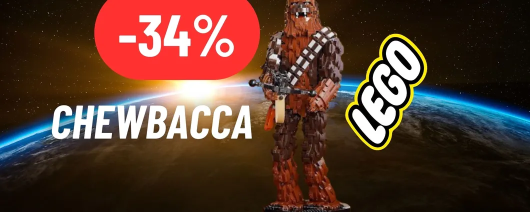 Chewbacca in versione LEGO in MAXI SCONTO su Amazon