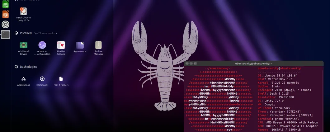 Ubuntu Unity 23.04: incluso Unity 7.7