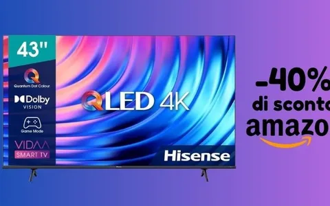 OFFERTA IMPERDIBILE: tv Hisense 43 pollici SCONTATA del 40% su Amazon!