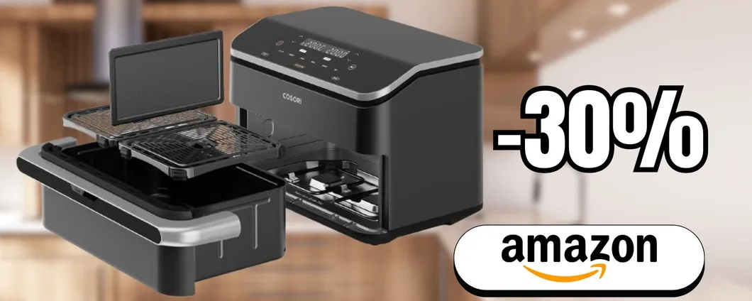 Friggitrice ad aria ENORME da 10L: 8 funzioni in 1, MAXI OFFERTA su Amazon