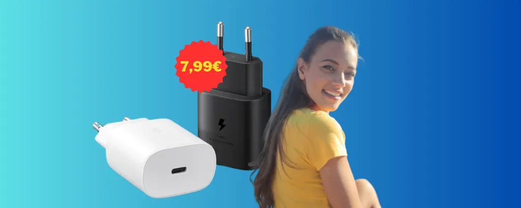 Prime Day: caricatore rapido Samsung originale 25W in offerta a 7,99 euro