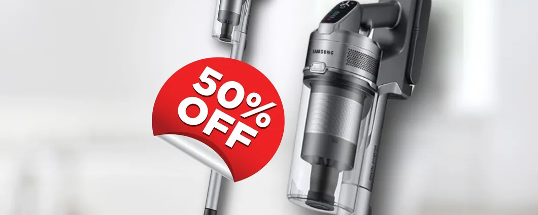Scopa elettrica SAMSUNG: approfitta del 50% di sconto SOLO OGGI su Amazon!