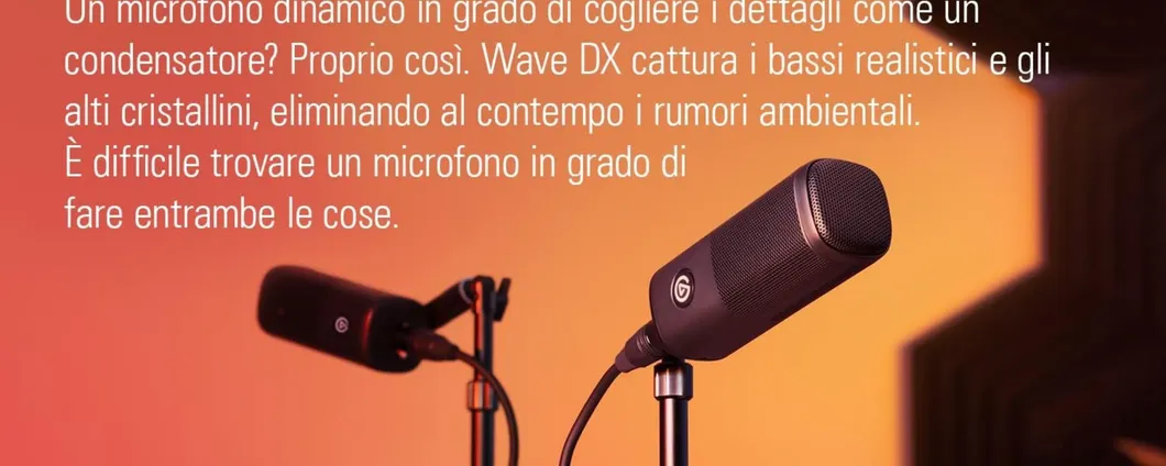 Microfono XLR dinamico Elgato Wave DX ideale per streaming: sconto del 24% su Amazon
